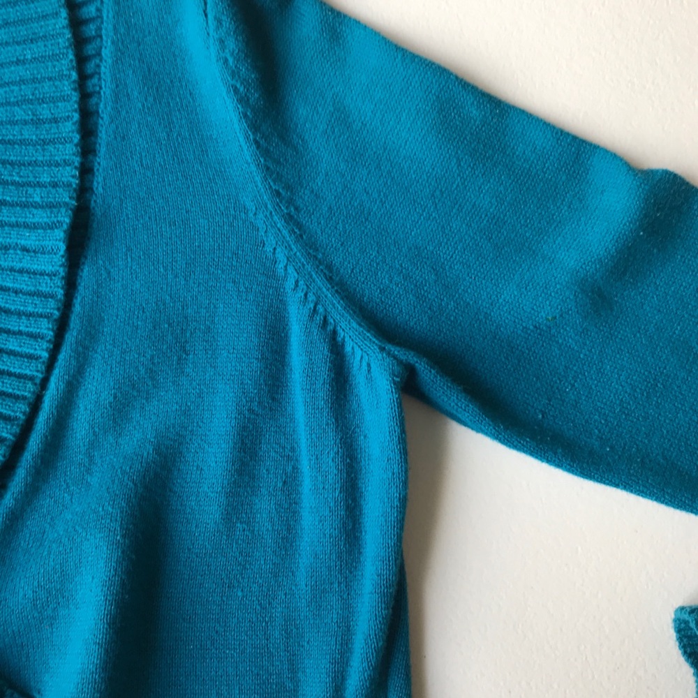 Guess Turquoise Long Sleeve Sweater Size M - Picture 10 of 13